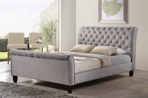 Grey Sleigh Bed By Inspire