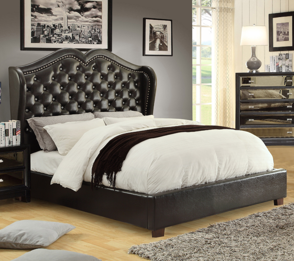 There's no better focal point than this gorgeous bed fit for a queen.