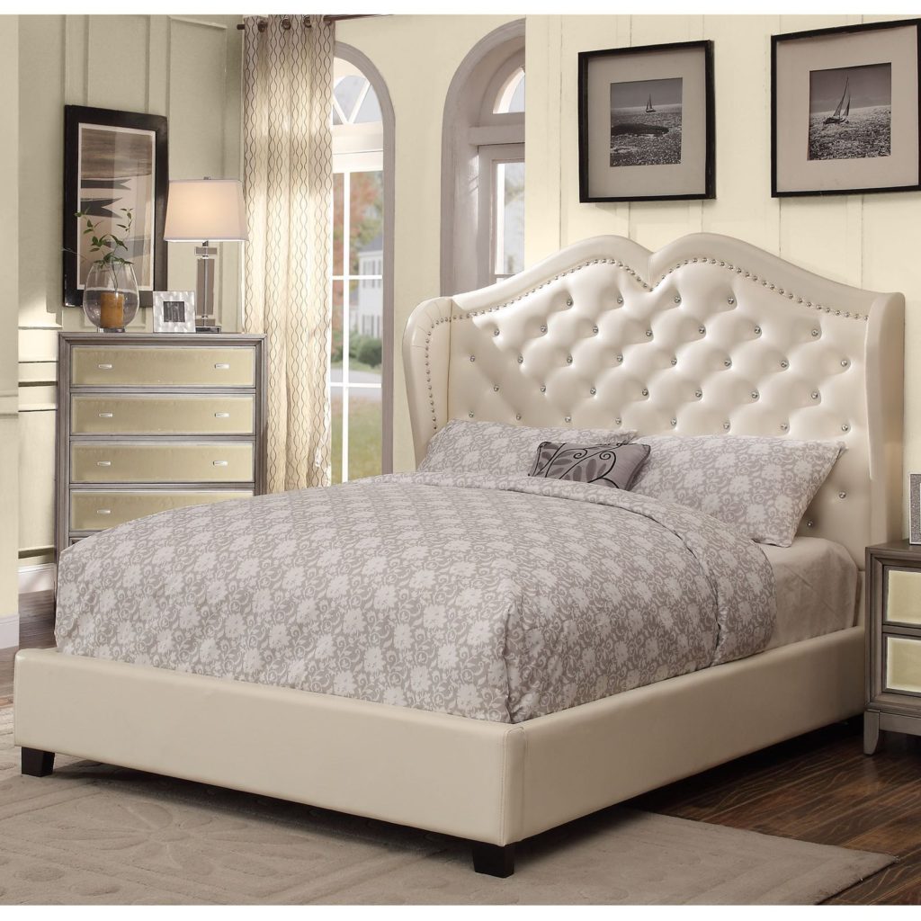 Anastasia Bed in Ivory - Room