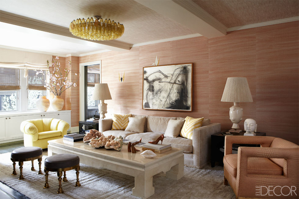 Why Is Rose Gold All The Rage - Gold Wall Living Room Ideas