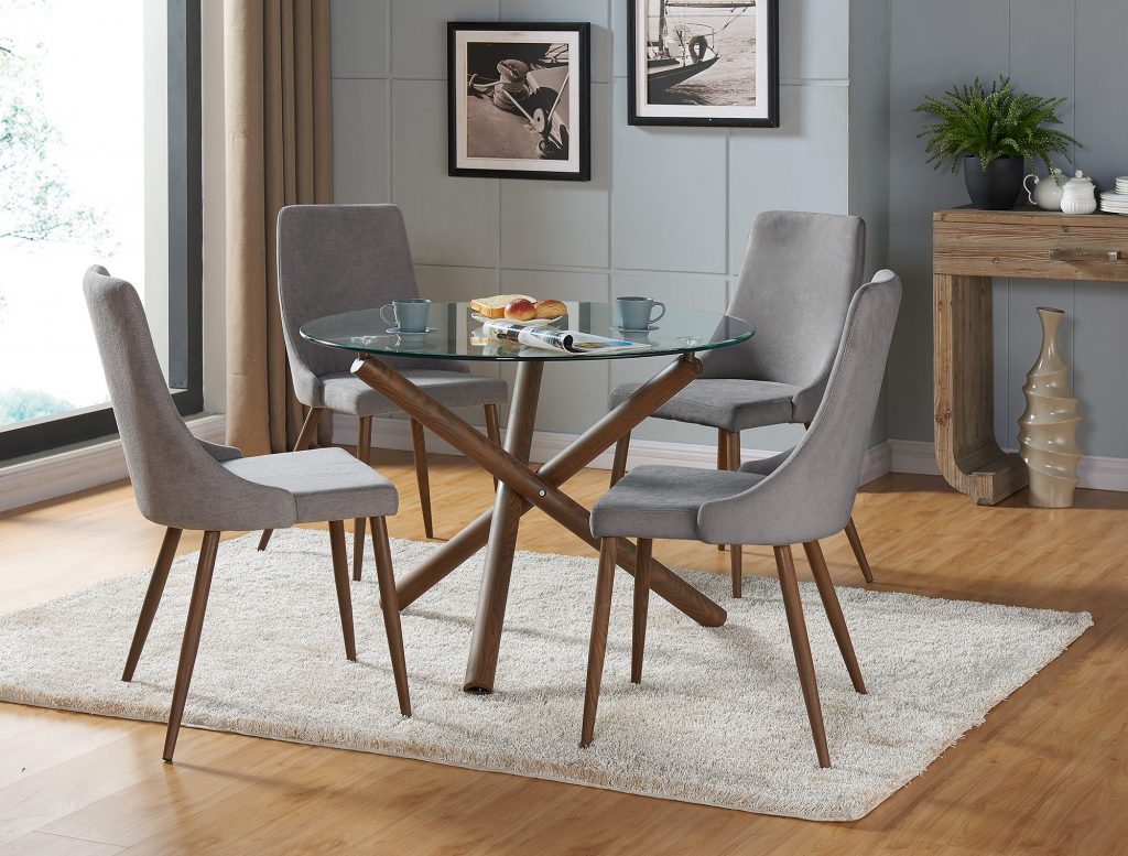 Rocca Dining Table from WHi and Lyna side chairs from WHi 