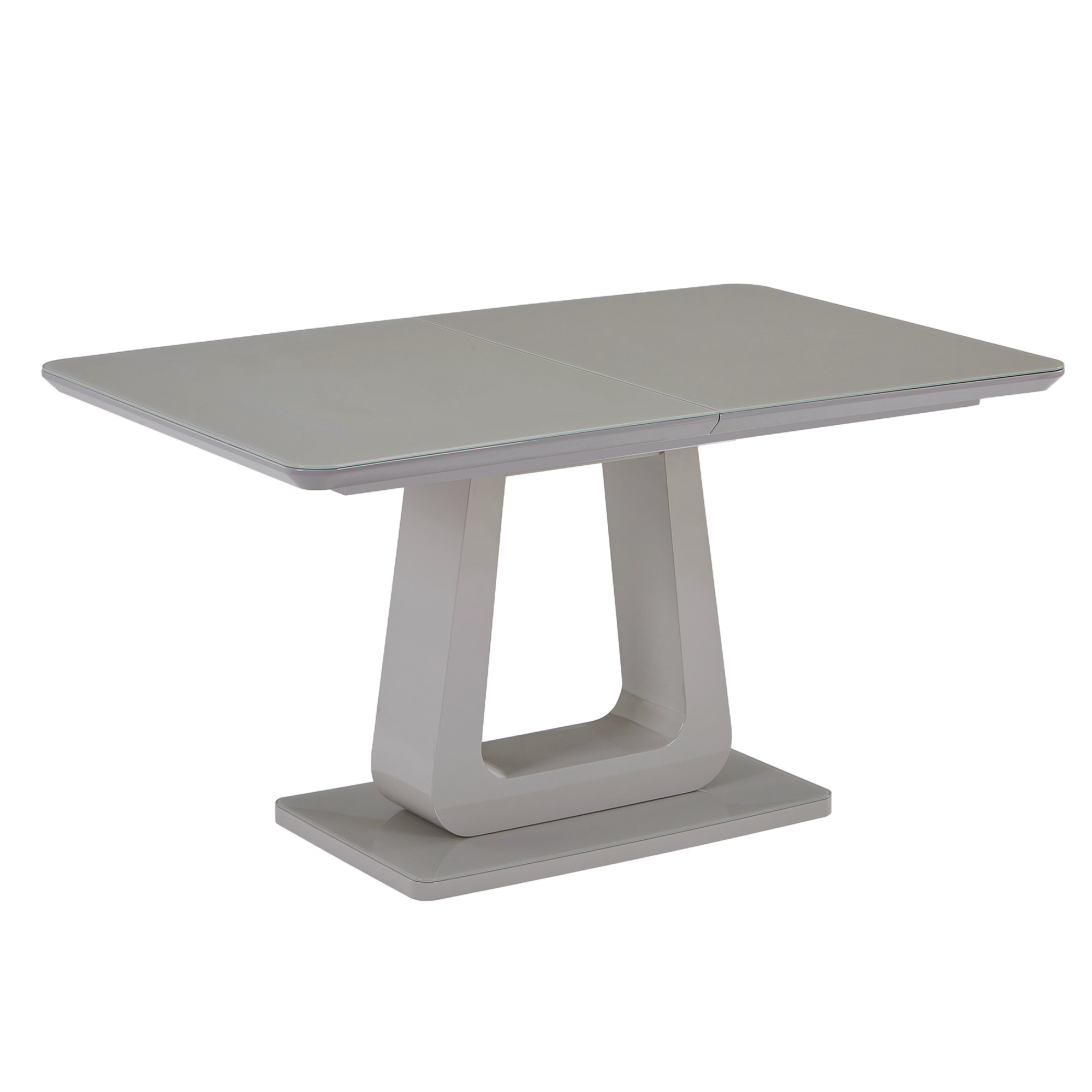 Corvus Dining Table with Extension, 55"-71" in Warm Grey