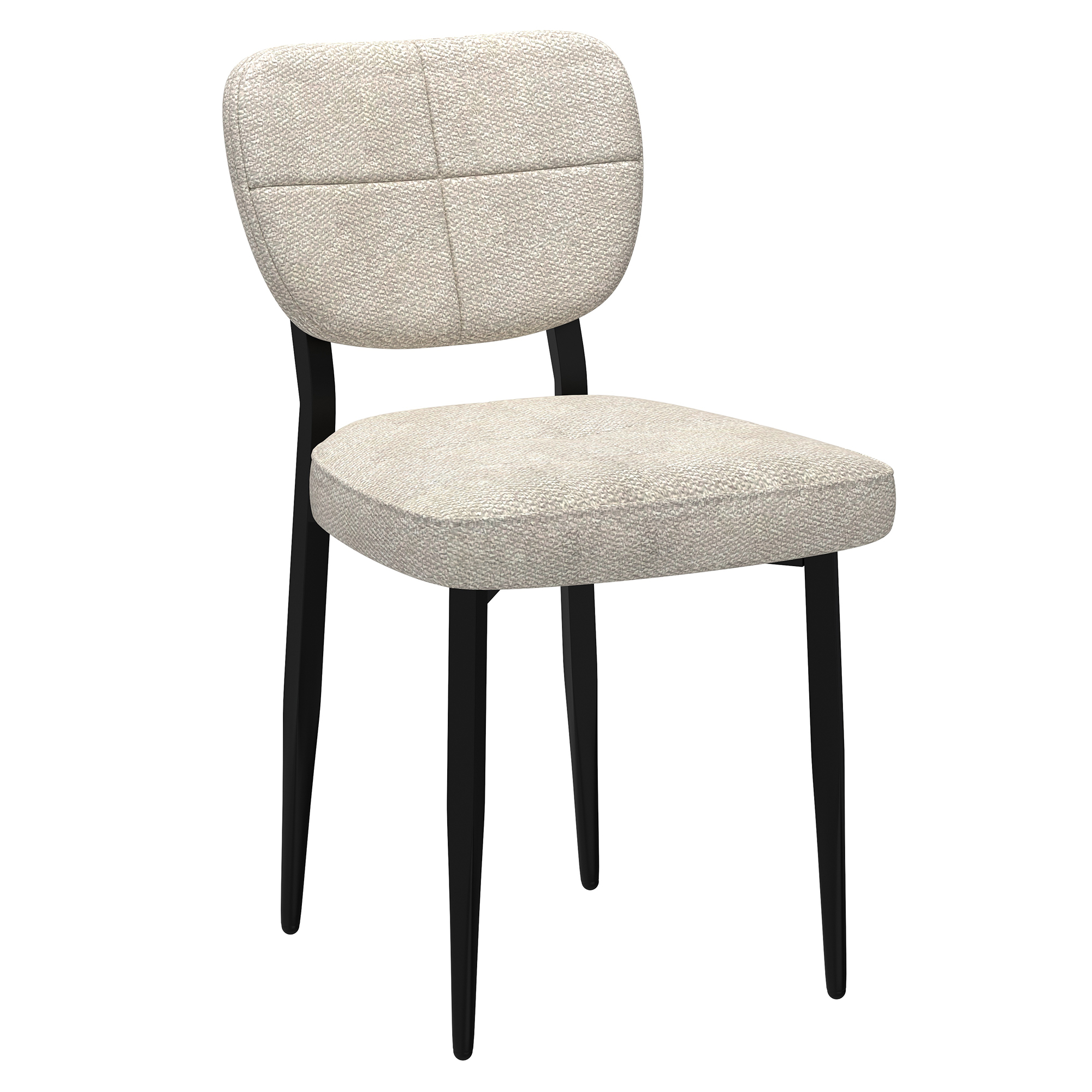 Zeke Dining/Lounge Chair, Set of 2 in Beige and Black