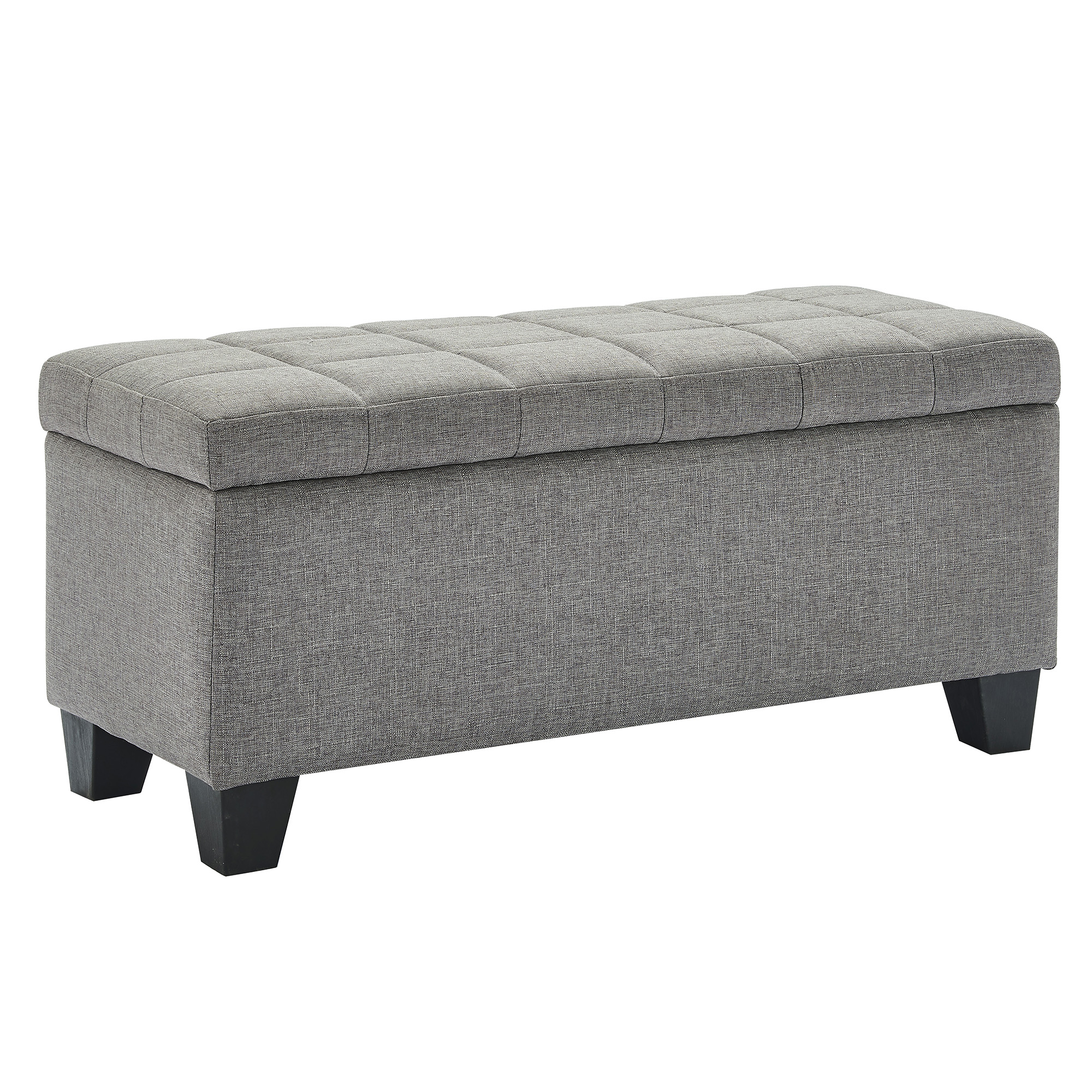 Lila Storage Ottoman Bench in Grey