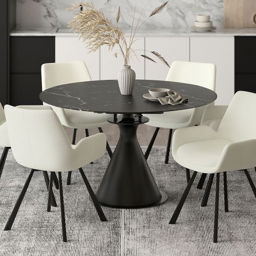 Calisto Round Dining Table with Extension, 51