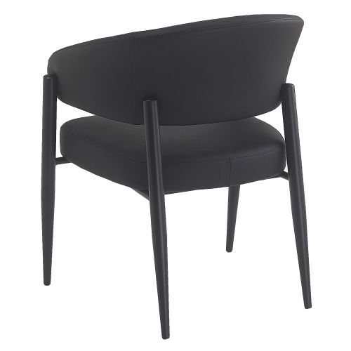 Bronson Dining/Lounge Chair, Set of 2 in Black and Black