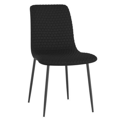Brixx Dining/Lounge Chair, Set of 2 in Black and Black