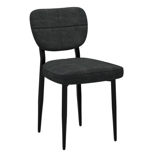 Zeke Dining/Lounge Chair, Set of 2 in Charcoal and Black