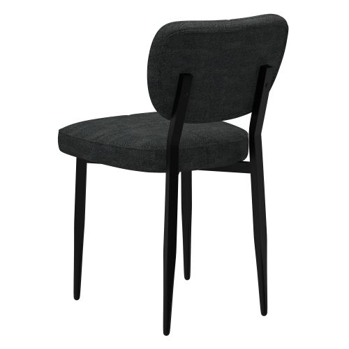 Zeke Dining/Lounge Chair, Set of 2 in Charcoal and Black