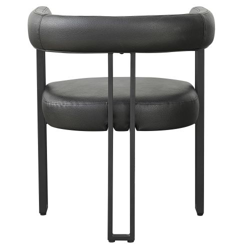 Scarlet Dining/Lounge Chair, Set of 2 in Black PU and Black