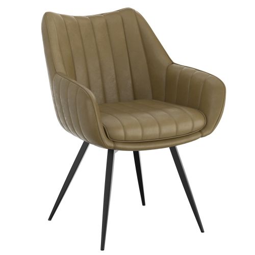 Talon Swivel Dining and Accent Chair, Set of 2 in Moss and Black