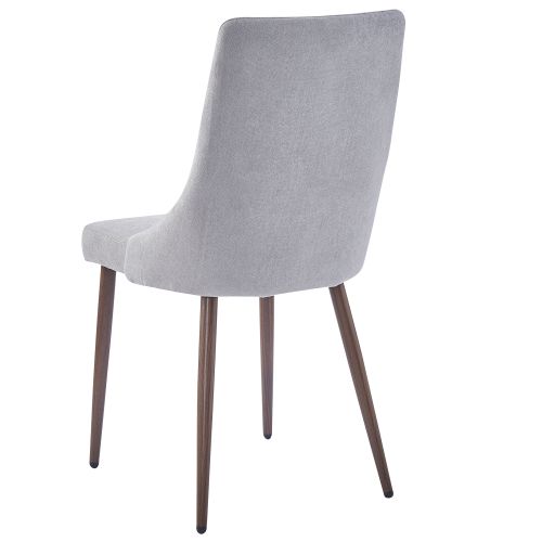 Cora Dining/Lounge Chair, Set of 2 in Grey and Walnut
