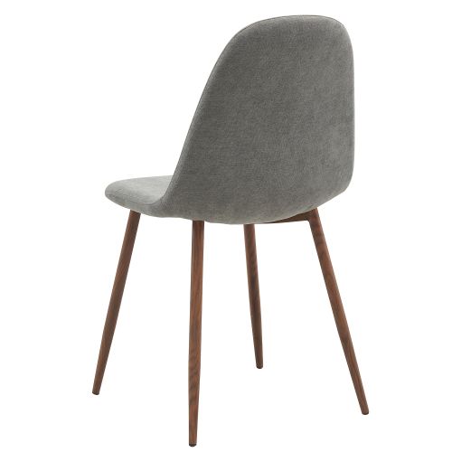 Lyna Dining/Lounge Chair, Set of 4 in Grey and Walnut