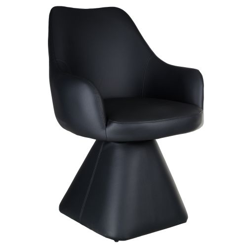 Caprese Swivel Dining and Accent Chair in Black