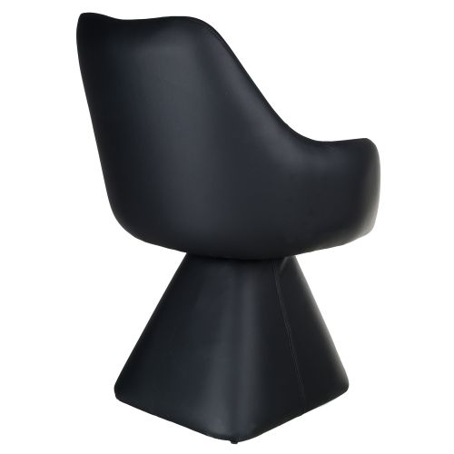 Caprese Swivel Dining and Accent Chair in Black