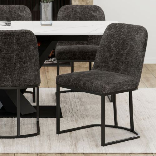 Dario Dining/Lounge Chair, Set of 2 in Charcoal