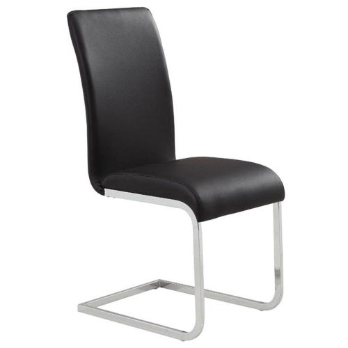 Maxim Dining/Lounge Chair, Set of 2 in Black and Chrome