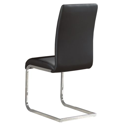 Maxim Dining/Lounge Chair, Set of 2 in Black and Chrome