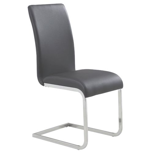 Maxim Dining/Lounge Chair, Set of 2 in Grey and Chrome