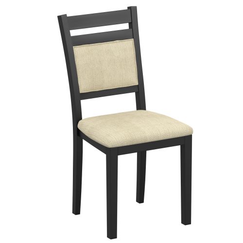 Conrad Dining/Lounge Chair, Set of 2 in Black and Beige