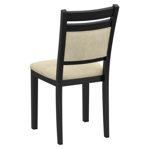 Conrad Dining/Lounge Chair, Set of 2 in Black and Beige
