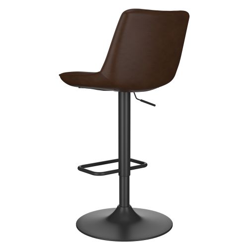 Kosi Adjustable Air-Lift Stool, Set of 2 in Brown and Black