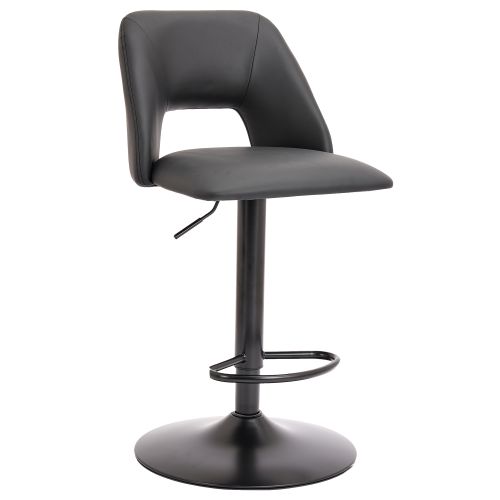 Adler Adjustable Air-Lift Stool, Set of 2 in Black and Black