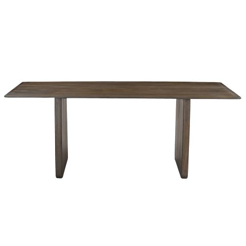 Bazul and Freya 7pc Dining Set - Mocha Table and Toffee and Walnut Chairs