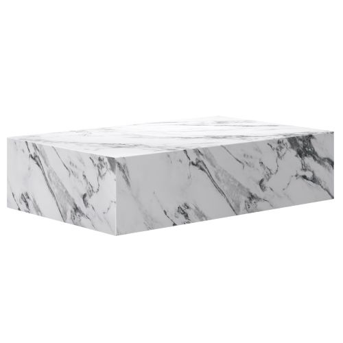 Artemis Rectangular Coffee Table in Bulgari White