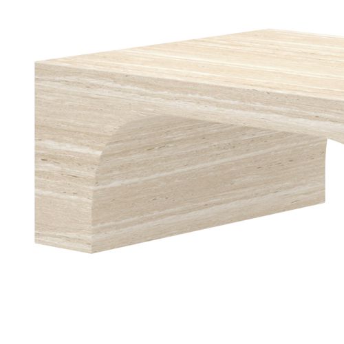 Atticus Rectangular Coffee Table in Travertine