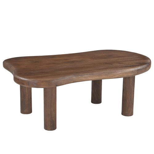 Zaloa Organic Coffee Table in Dark Walnut