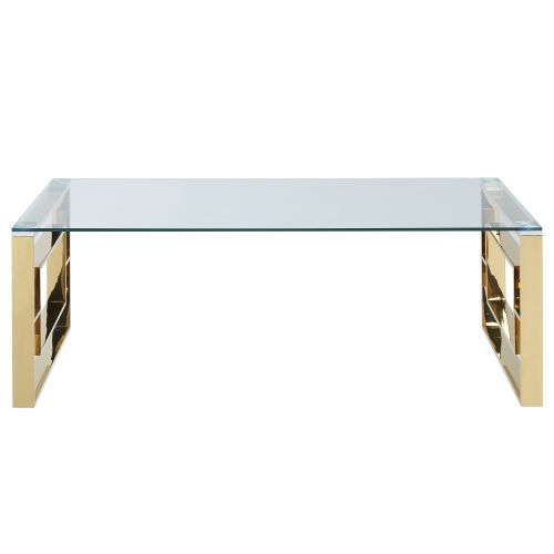 Eros Rectangular Coffee Table in Gold