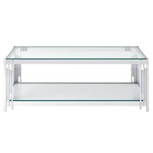 Estrel Rectangular Coffee Table in Silver