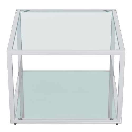 Casini Small Square Coffee Table in Silver