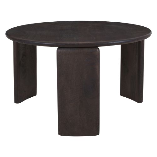 Cabot Round Coffee Table in Mocha
