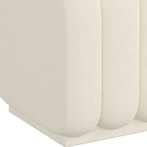 Rigel Small Square Ottoman in Ivory