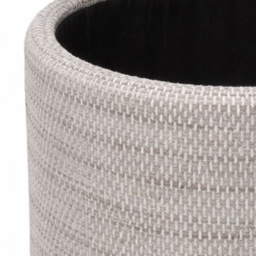 Dalia Round Storage Ottoman in Beige