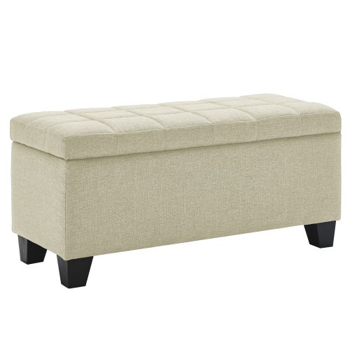 Lila Storage Ottoman Bench in Beige