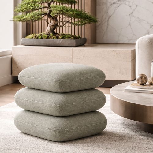 Rylee Square Ottoman in Sage