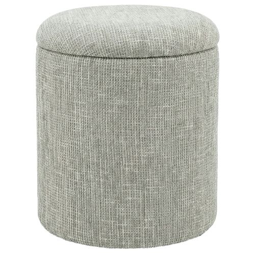 Twyla Round Storage Ottoman in Sage