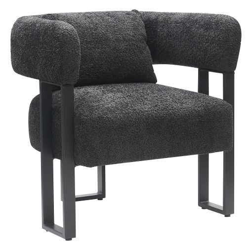 Scarlet Accent Chair in Charcoal and Black