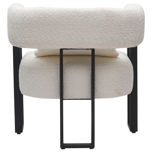 Scarlet Accent Chair in Ivory and Black