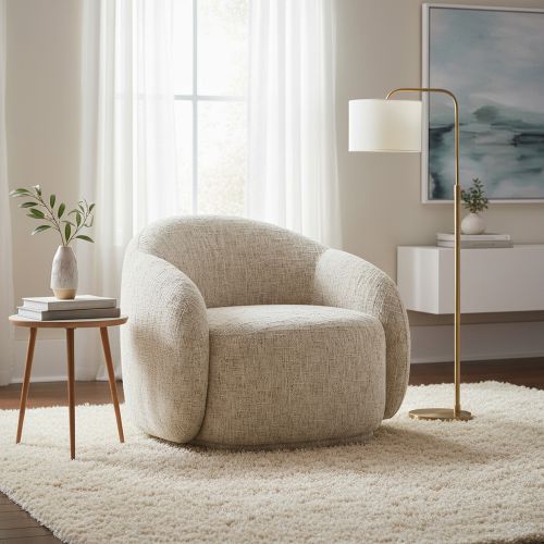 Amriel Accent Chair in Beige Multi-Tone
