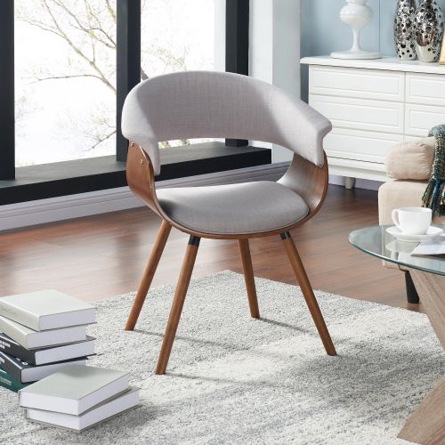Holt Accent and Dining/Lounge Chair in Grey and Walnut