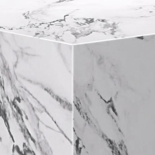 Artemis Square Accent Table in Bulgari White