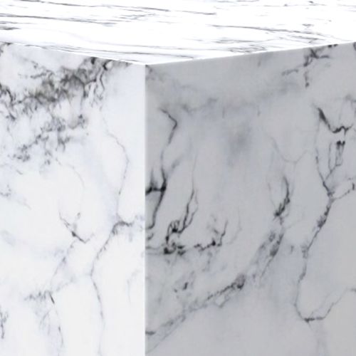 Artemis Tall Accent Table in Bulgari White