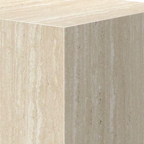 Artemis Square Accent Table in Travertine