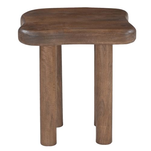 Zaloa Organic Accent Table in Dark Walnut