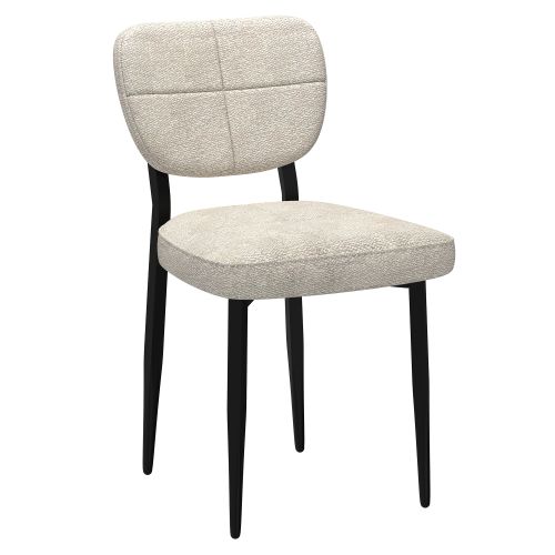 Zeke Dining/Lounge Chair, Set of 2 in Beige and Black