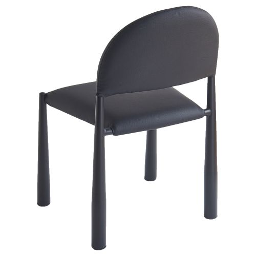 Auggie Dining/Lounge Chair, Set of 4 in Black and Black